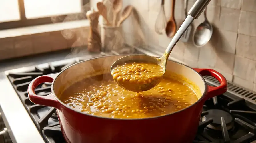 Recipe section image for Romige rode linzensoep met komijn en chili