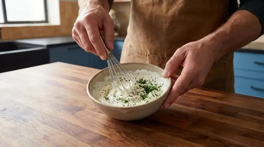Recipe section image for Frisse salade van radijs, komkommer en zure room