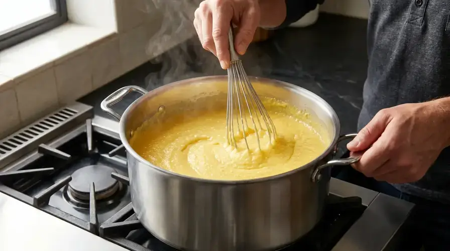 Recipe section image for Gegrilde Polenta met Tomatensaus en Olijven