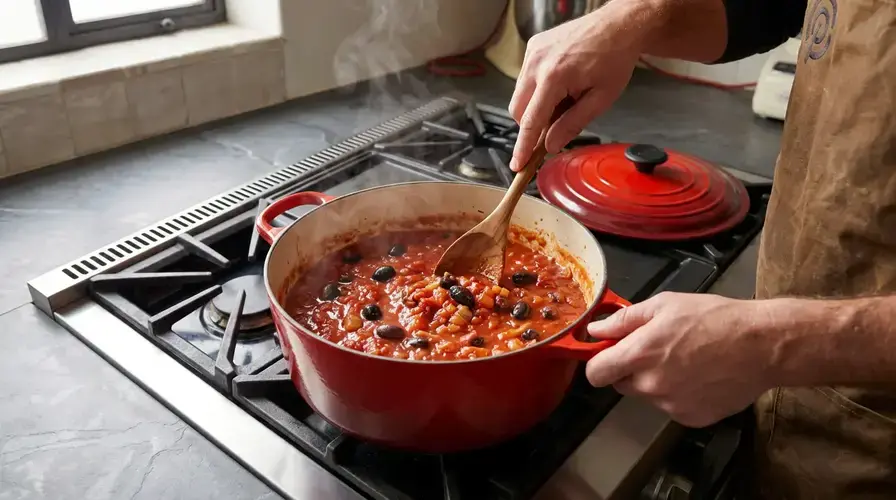 Recipe section image for Gegrilde Polenta met Tomatensaus en Olijven