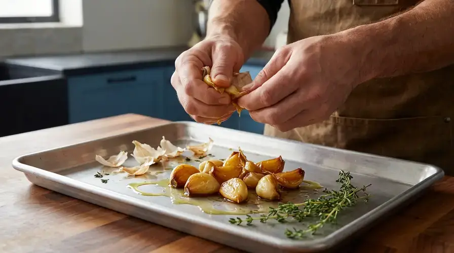 Recipe section image for Romige soep van geroosterde knoflook en witte bonen