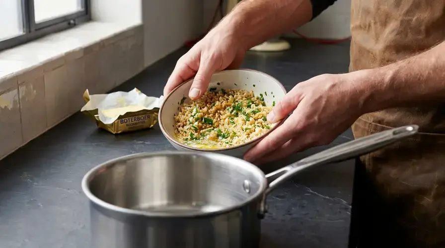 Recipe section image for Kabeljauw met een korstje van mosterd en panko uit de oven