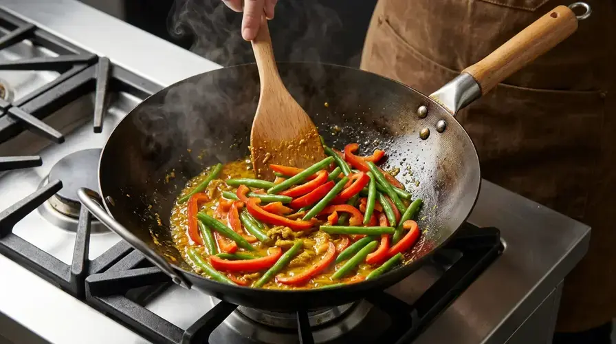 Recipe section image for Smaakvolle viscurry met kokosmelk en rode peper