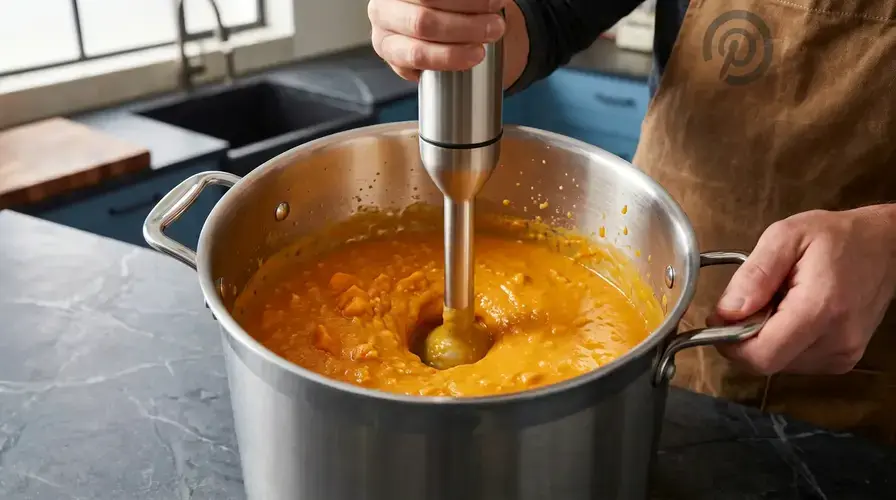 Recipe section image for Zijdezachte soep van zoete aardappel en rode linzen