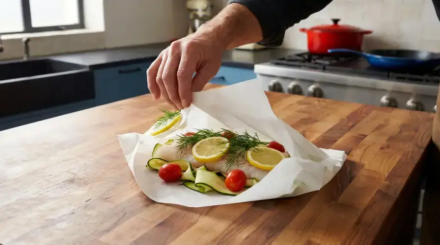 Recipe section image for Kabeljauw in Papillote met Citroen en Dille