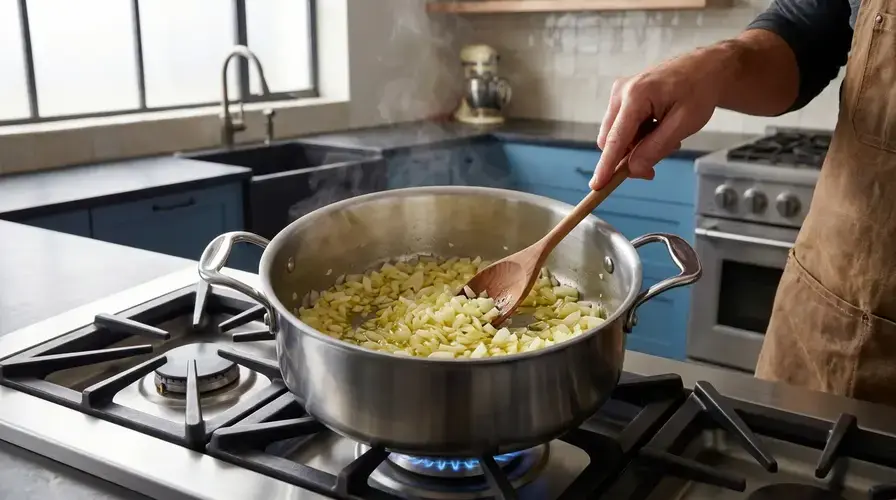 Recipe section image for Romige broccolisoep met pittige blauwe kaas