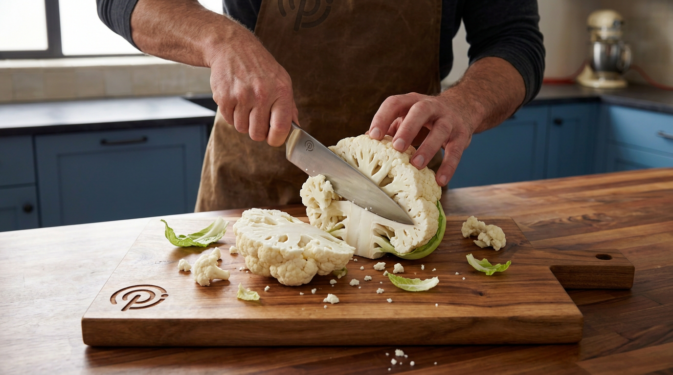 Recipe section image for Geroosterde bloemkoolsteaks met kruidenolie en amandelen
