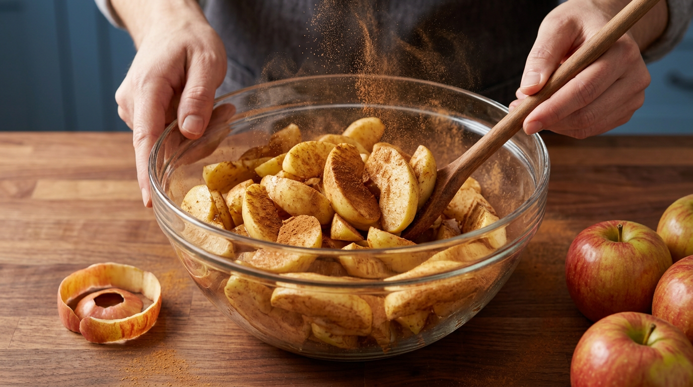 Recipe section image for Makkelijke plaatkoek met appel en kaneel