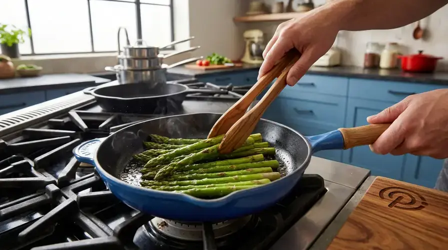 Recipe section image for Frisse bowl met bulgur, gegrilde groene asperges en feta