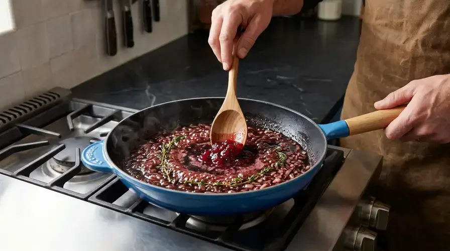 Recipe section image for Hertenbiefstuk met rode bessensaus