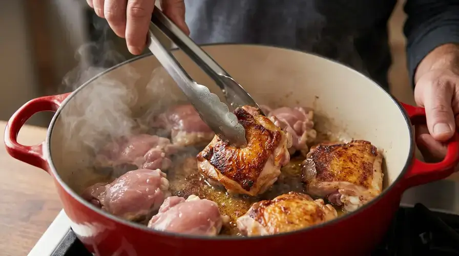 Recipe section image for Gestoofde kip met citroen en verse kruiden