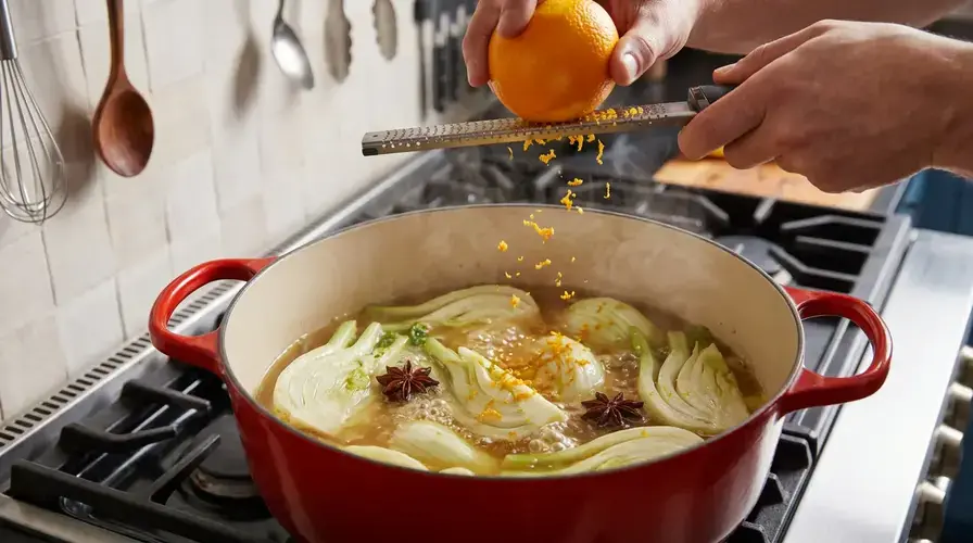 Recipe section image for Gestoofde Venkel met Steranijs