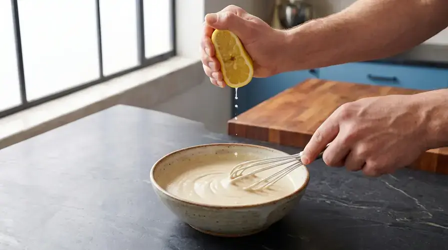 Recipe section image for Gegrilde groenten met tahin-dip van de bakplaat