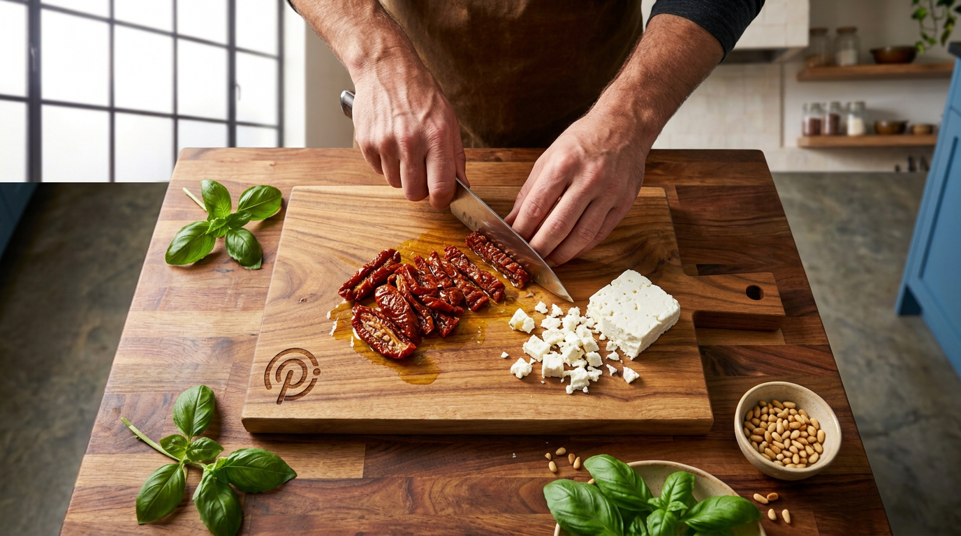 Recipe section image for Recept: Gepofte aardappel met zongedroogde tomaat en feta