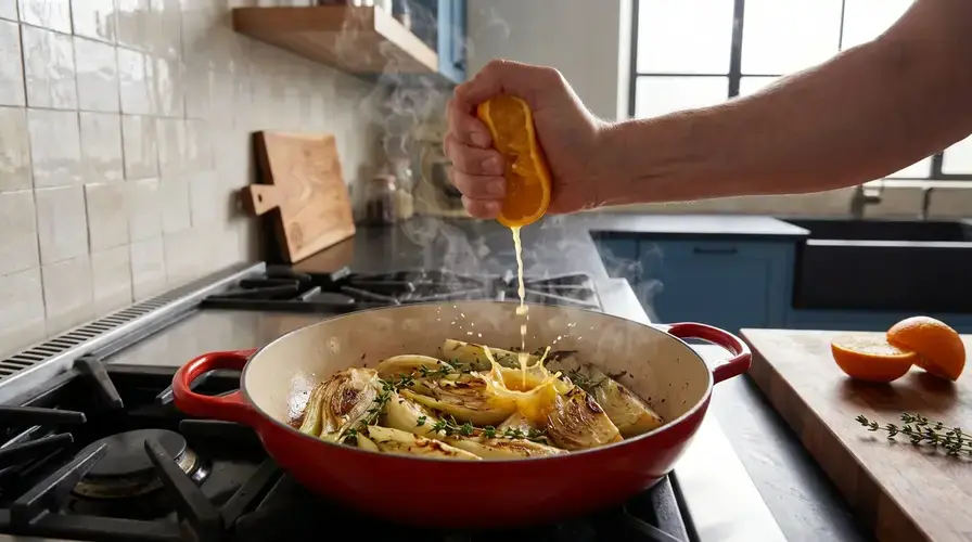 Recipe section image for Gestoofde Venkel met Sinaasappel en Tijm