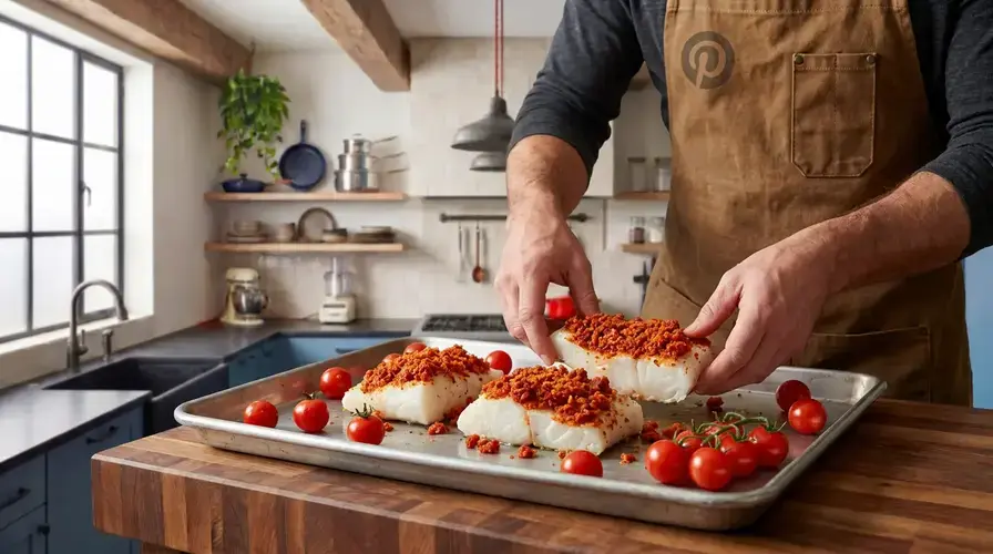 Recipe section image for Kabeljauw met een krokant korstje van chorizo uit de oven
