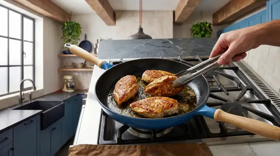 Recipe section image for Kip met citroen en botersaus uit de pan
