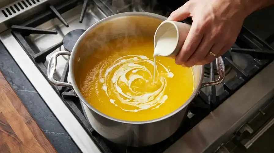 Recipe section image for Romige pastinaaksoep met kerrie en appel