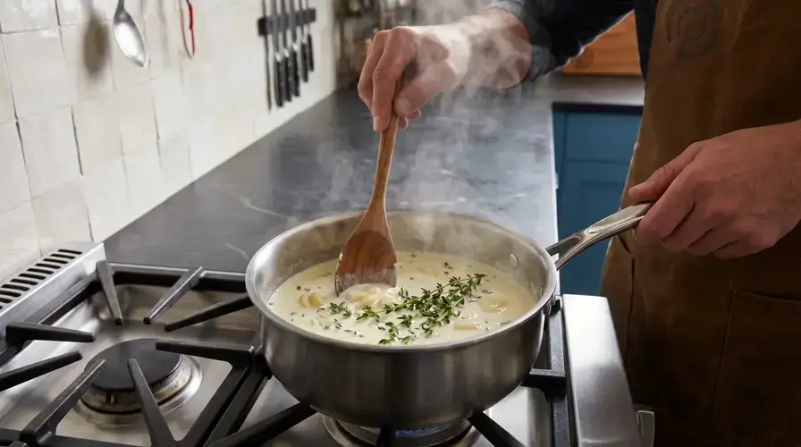 Recipe section image for Ovenschotel met pastinaak, peer en geitenkaas