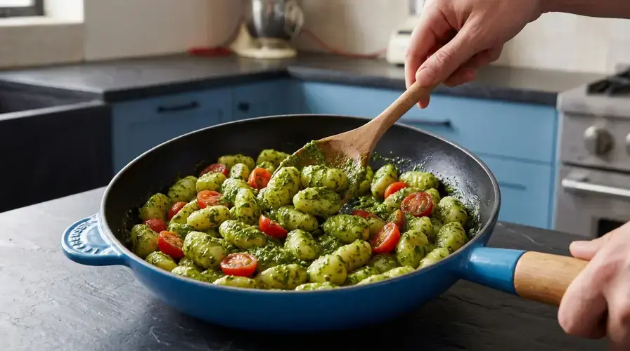 Recipe section image for Gnocchi met Rucolapesto en Pijnboompitten