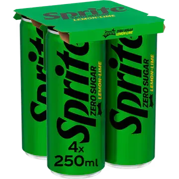 Sprite Zero Sugar Lemon-Lime 4 x 250 ml