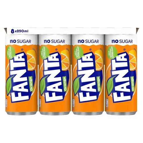 Fanta orange zero multipack 250 ml