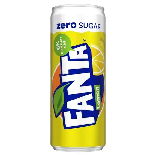 Fanta lemon zero blik 250 ml