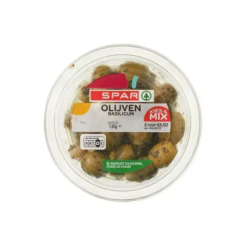 Spar olijven basilicum