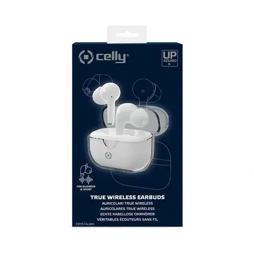 Celly true wireless earbuds white
