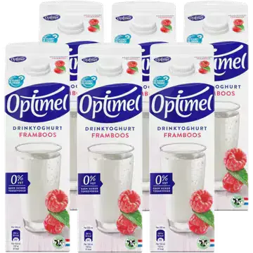 Optimel Raspberry Drinking Yogurt 6 x 1000 ml