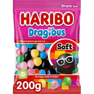 Afbeelding 2 van Haribo Dragibus Soft 200 g