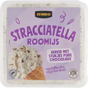 Afbeelding 2 van Jumbo Stracciatella Roomijs 518 g