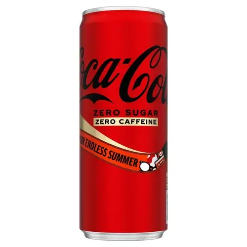 Coca Cola zero caffeïne blik 250 ml