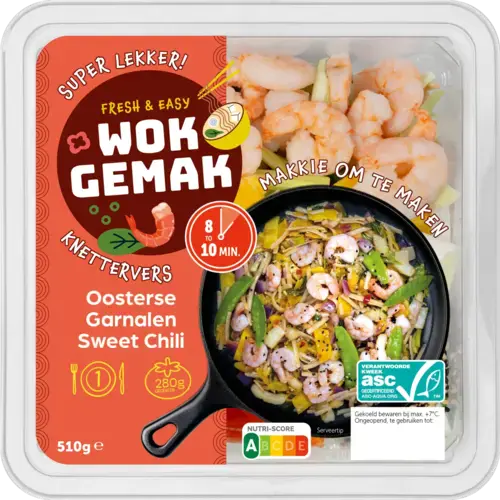 Wokgemak garnalen