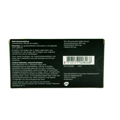 Afbeelding 2 van Excedrin Migraine 20 tabletten