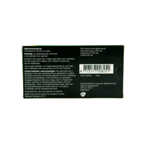 Afbeelding 2 van Excedrin Migraine 10 tabletten