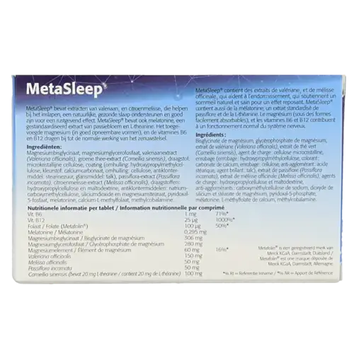 Afbeelding 3 van Metagenics Metasleep 60 tabletten