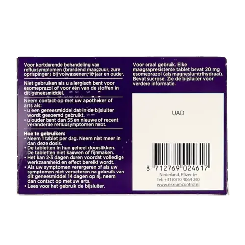 Afbeelding 2 van Nexium Control 14 tabletten