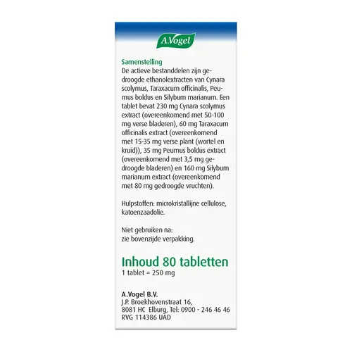 Afbeelding 2 van A Vogel Boldocynara 80 tabletten
