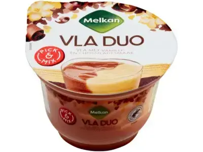 Melkan duo vla vanille choco