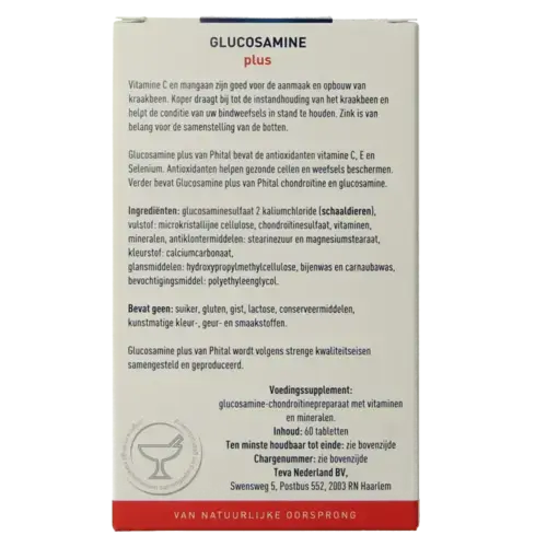 Afbeelding 3 van Phital Glucosamine plus 60 tabletten