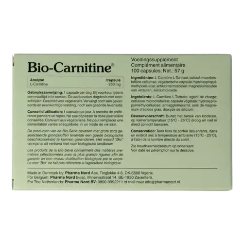 Afbeelding 2 van Pharma Nord Bio carnitine 100 capsules