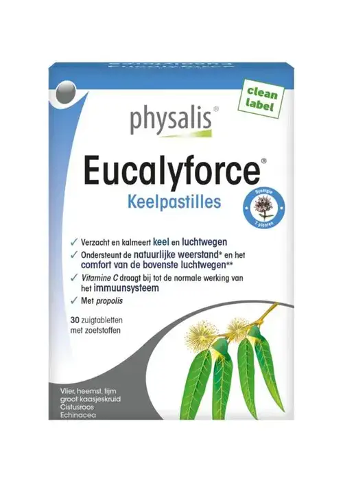 Physalis Eucalyforce keelpastille 30 tabletten