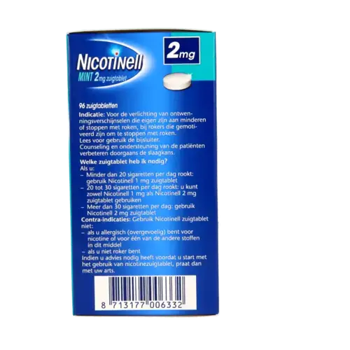 Afbeelding 2 van Nicotinell Mint 2mg 96 zuigtabletten