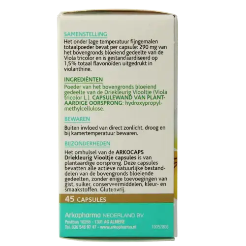 Afbeelding 2 van Arkocaps Driekleurig viooltje 45 capsules