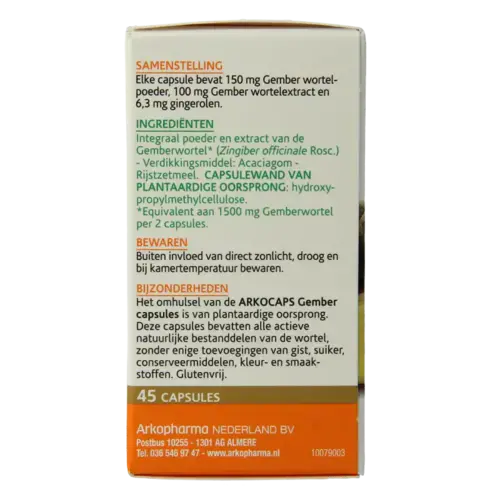 Afbeelding 2 van Arkocaps Gember 45 capsules