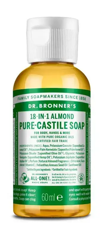 Dr. Bronner's Liquid soap amandel 60 milliliter