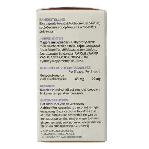 Afbeelding 3 van Arkocaps Acidophilus complex 45 capsules