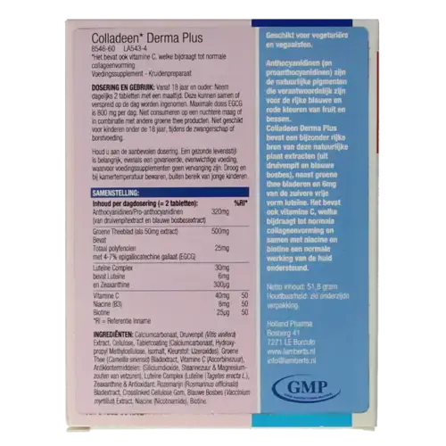 Afbeelding 2 van Lamberts Colladeen derma plus 60 tabletten