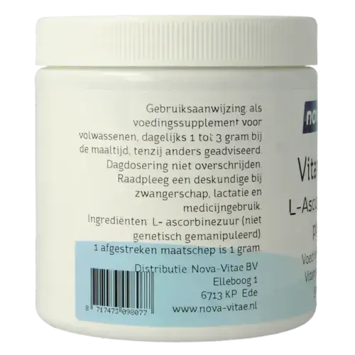 Afbeelding 2 van Nova Vitae Vitamine C ascorbinezuur poeder 500 gram